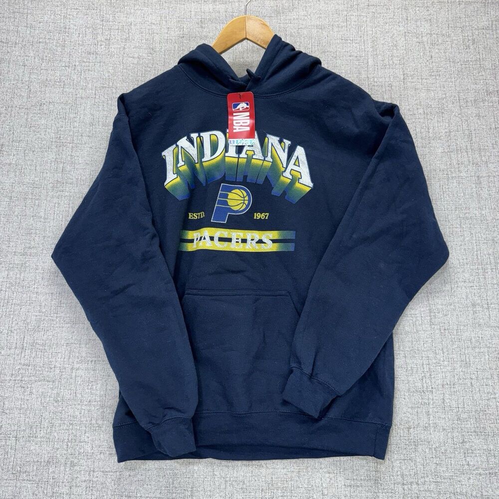 Indiana Pacers Hoodie Men's Size Medium NBA Vintage Style Sweatshirt
